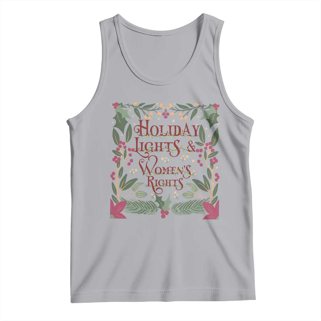 Holiday Lights Womens Rights Supporter Tank Top Feminist Activist Christmas Gift TS12 Athletic Heather Print Your Wear
