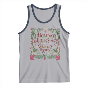 Holiday Lights Womens Rights Supporter Tank Top Feminist Activist Christmas Gift TS12 Athletic Heather Navy Print Your Wear