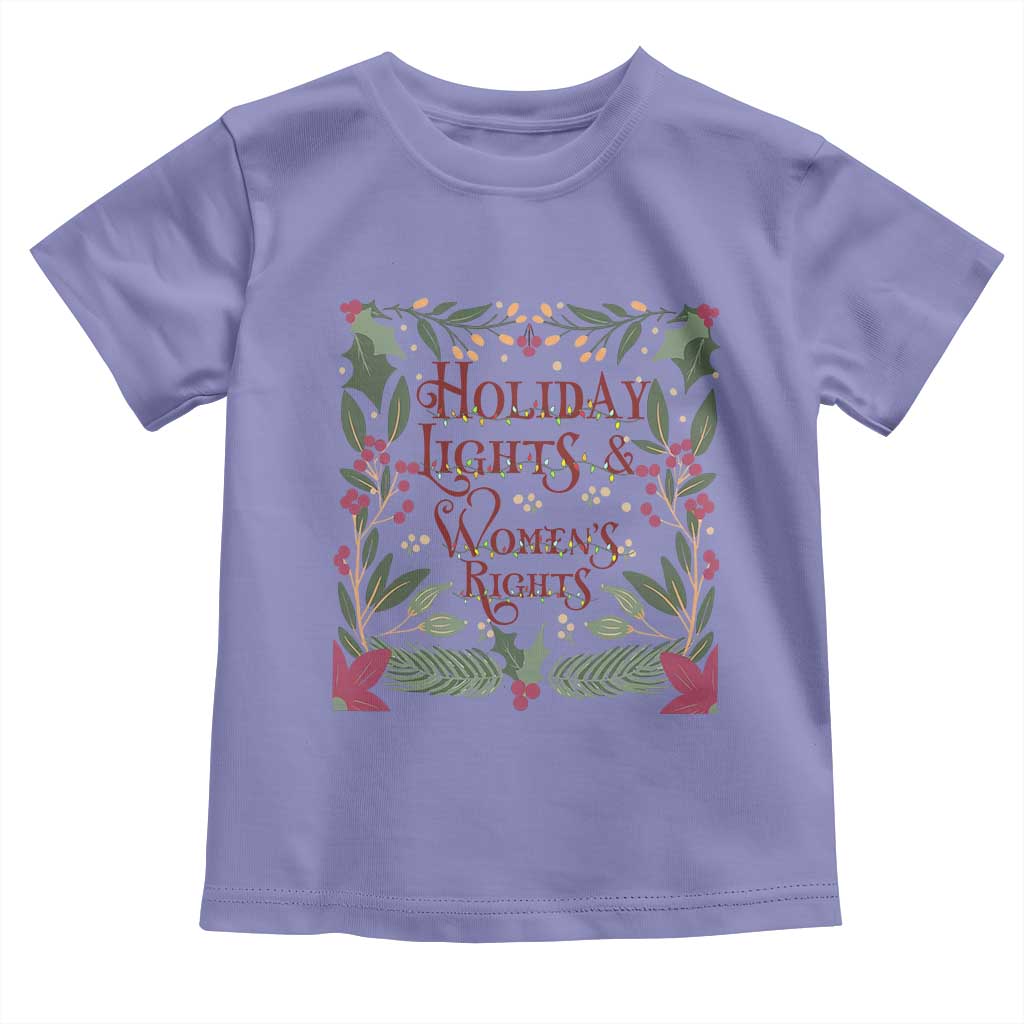 Holiday Lights Womens Rights Supporter Toddler T Shirt Feminist Activist Christmas Gift TS12 Violet Print Your Wear