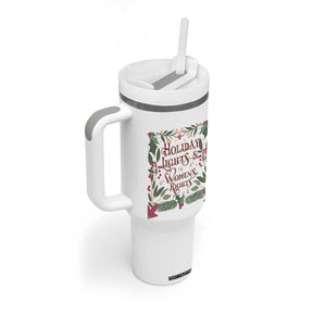 Holiday Lights Womens Rights Supporter Tumbler With Handle Feminist Activist Christmas Gift TS12 Print Your Wear