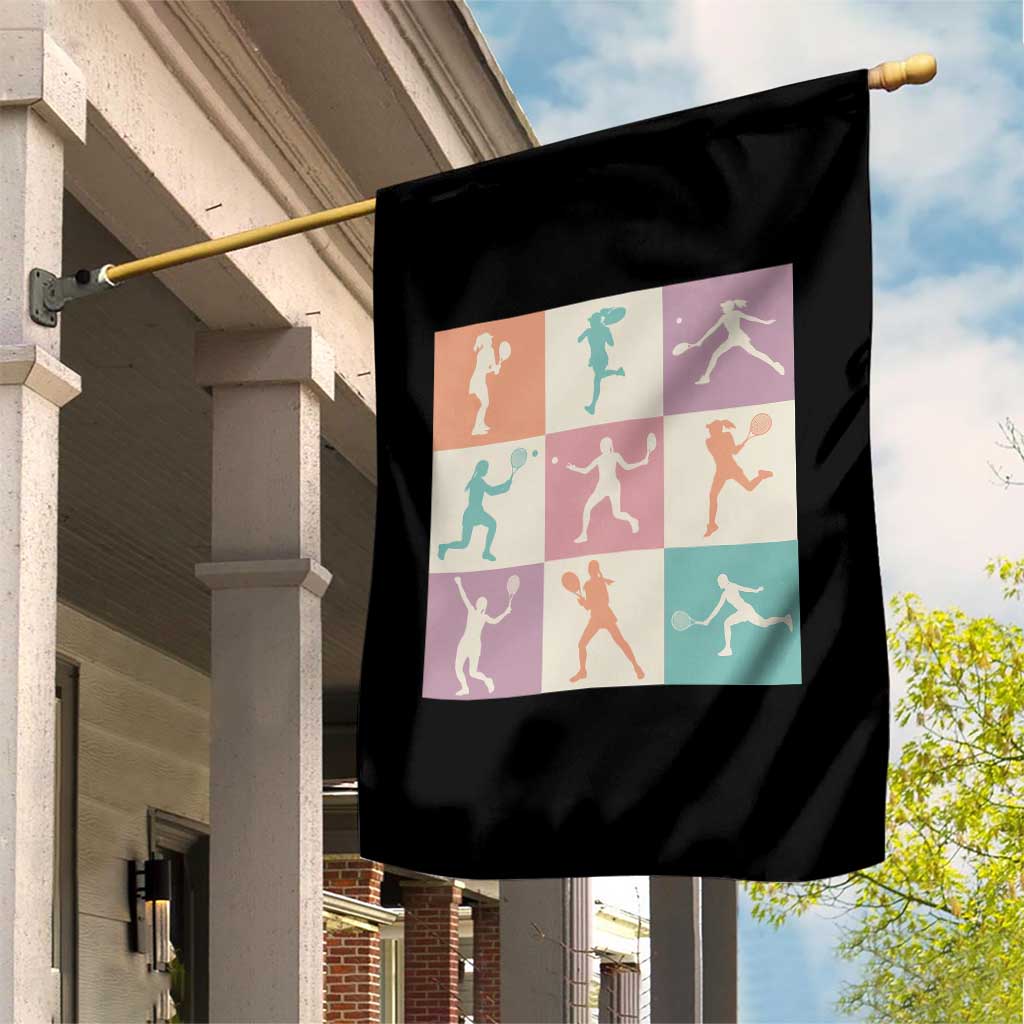 Tennis Lover Colorful Pastel Grid Sports Fan Gift Garden Flag TS12 Print Your Wear