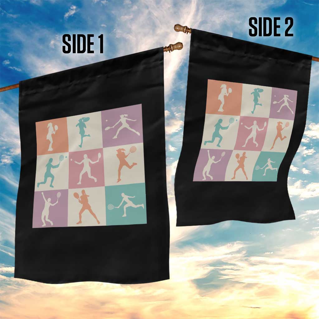 Tennis Lover Colorful Pastel Grid Sports Fan Gift Garden Flag TS12 Print Your Wear