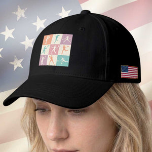 Tennis Lover Colorful Pastel Grid Sports Fan Gift Baseball Cap TS12 Print Your Wear
