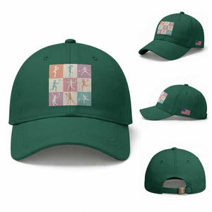 Tennis Lover Colorful Pastel Grid Sports Fan Gift Baseball Cap TS12 Baseball Cap Universal Fit Irish Green Print Your Wear
