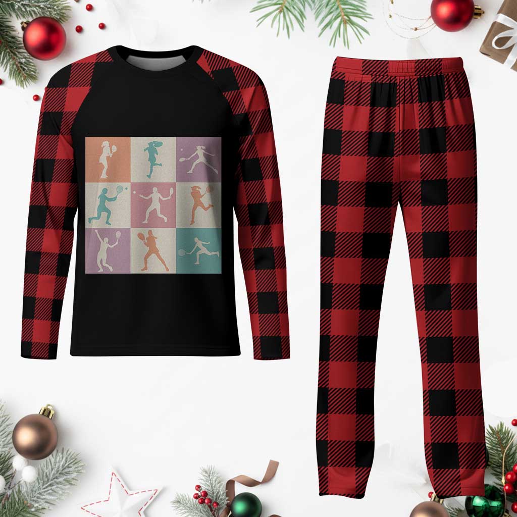 Tennis Lover Colorful Pastel Grid Sports Fan Gift Plaid Pajama Set TS12 Buffalo Plaid Print Your Wear