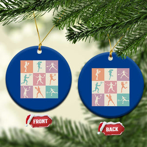 Tennis Lover Colorful Pastel Grid Sports Fan Gift Ceramic Ornament TS12 1pc Blue Print Your Wear