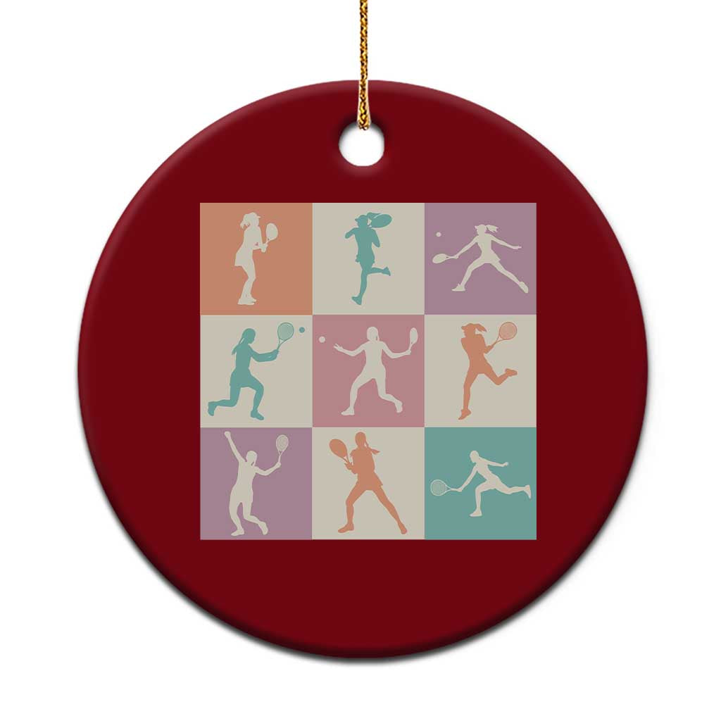 Tennis Lover Colorful Pastel Grid Sports Fan Gift Ceramic Ornament TS12 1pc Red Print Your Wear