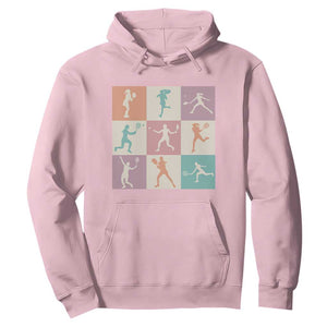 Tennis Lover Colorful Pastel Grid Sports Fan Gift Hoodie TS12 Light Pink Print Your Wear