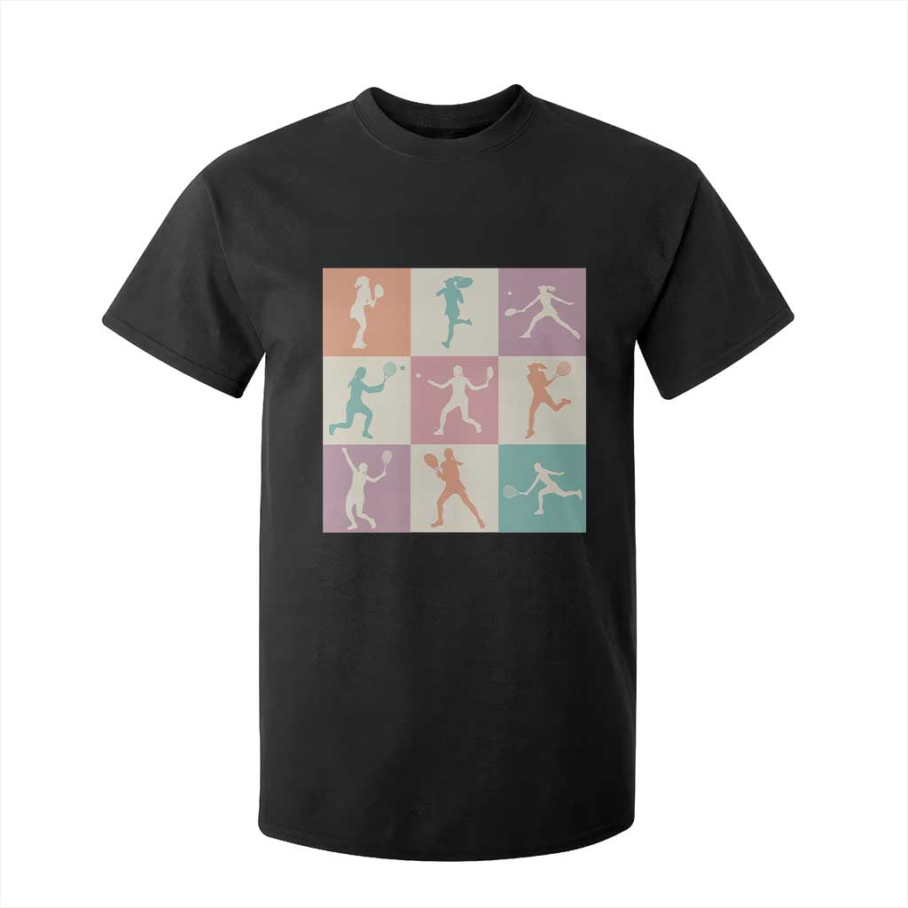 Tennis Lover Colorful Pastel Grid Sports Fan Gift T Shirt For Kid TS12 Black Print Your Wear