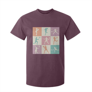 Tennis Lover Colorful Pastel Grid Sports Fan Gift T Shirt For Kid TS12 Maroon Print Your Wear