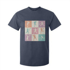 Tennis Lover Colorful Pastel Grid Sports Fan Gift T Shirt For Kid TS12 Navy Print Your Wear
