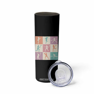 Tennis Lover Colorful Pastel Grid Sports Fan Gift Skinny Tumbler TS12 Print Your Wear