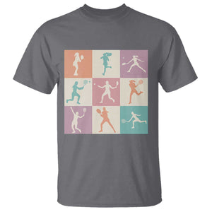 Tennis Lover Colorful Pastel Grid Sports Fan Gift T Shirt TS12 Charcoal Print Your Wear