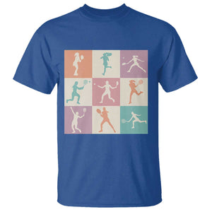 Tennis Lover Colorful Pastel Grid Sports Fan Gift T Shirt TS12 Royal Blue Print Your Wear