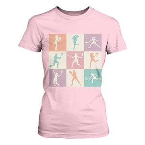 Tennis Lover Colorful Pastel Grid Sports Fan Gift T Shirt For Women TS12 Light Pink Print Your Wear