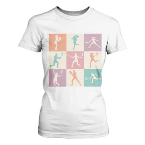Tennis Lover Colorful Pastel Grid Sports Fan Gift T Shirt For Women TS12 White Print Your Wear