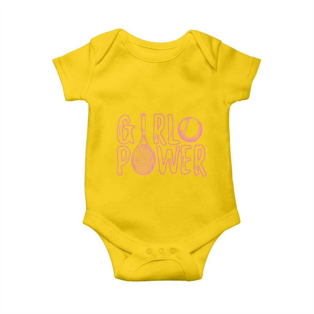 Girl Power Tennis Gift Baby Onesie Feminist Sports Gift TS12 Daisy Print Your Wear