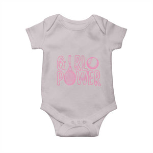 Girl Power Tennis Gift Baby Onesie Feminist Sports Gift TS12 Ice Gray Print Your Wear