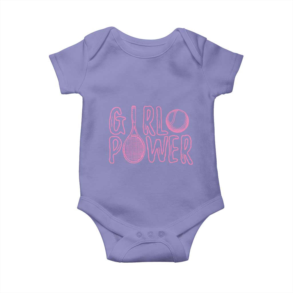Girl Power Tennis Gift Baby Onesie Feminist Sports Gift TS12 Violet Print Your Wear