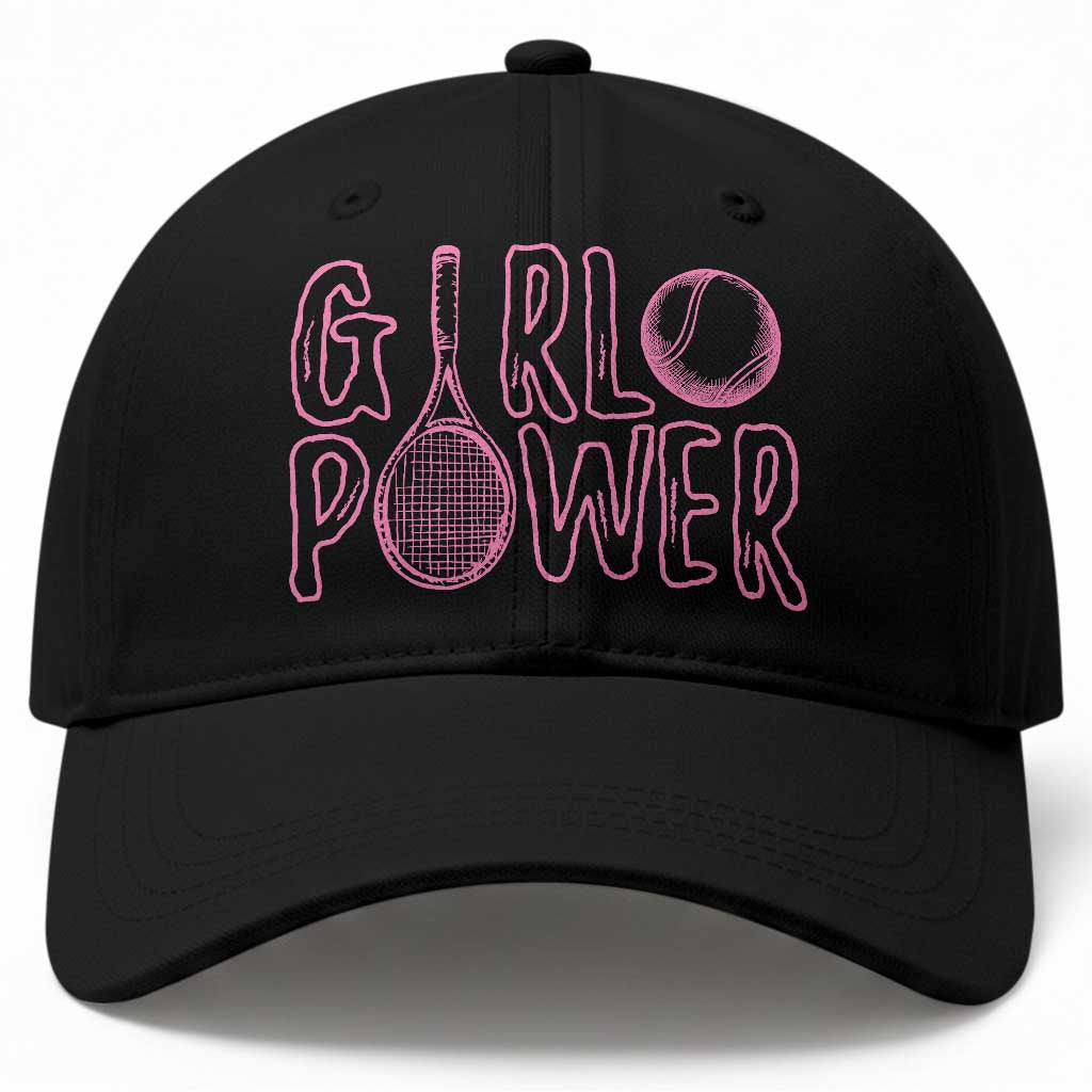 Girl Power Tennis Gift Baseball Cap Feminist Sports Gift TS12 Print Your Wear