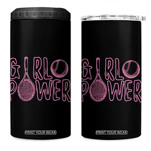 Girl Power Tennis Gift 4 in 1 Can Cooler Tumbler Feminist Sports Gift TS12 One Size: 16 oz Black Print Your Wear
