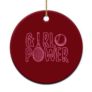 Girl Power Tennis Gift Ceramic Ornament Feminist Sports Gift TS12 1pc Red Print Your Wear