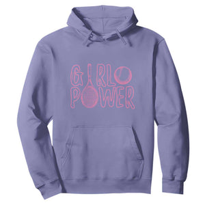 Girl Power Tennis Gift Hoodie Feminist Sports Gift TS12 Violet Print Your Wear