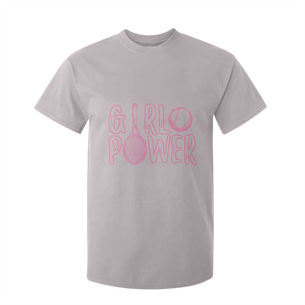 Girl Power Tennis Gift T Shirt For Kid Feminist Sports Gift TS12 Ice Gray Print Your Wear