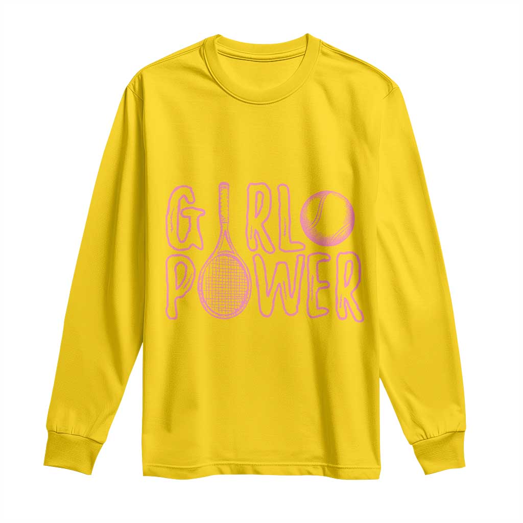 Girl Power Tennis Gift Long Sleeve Shirt Feminist Sports Gift TS12 Daisy Print Your Wear