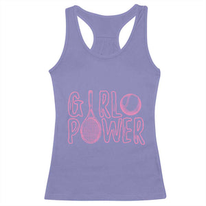 Girl Power Tennis Gift Racerback Tank Top Feminist Sports Gift TS12 Violet Print Your Wear