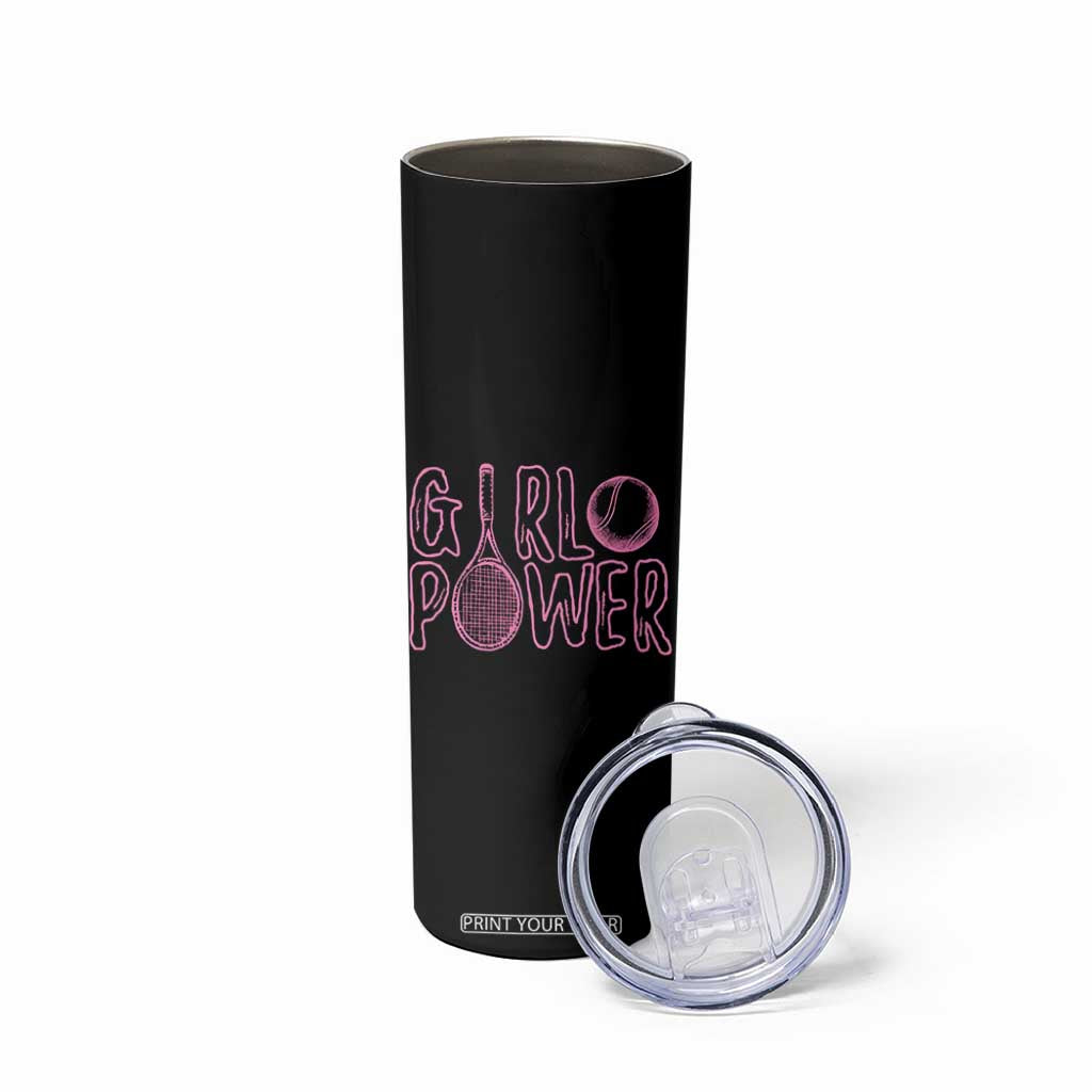 Girl Power Tennis Gift Skinny Tumbler Feminist Sports Gift TS12 Print Your Wear