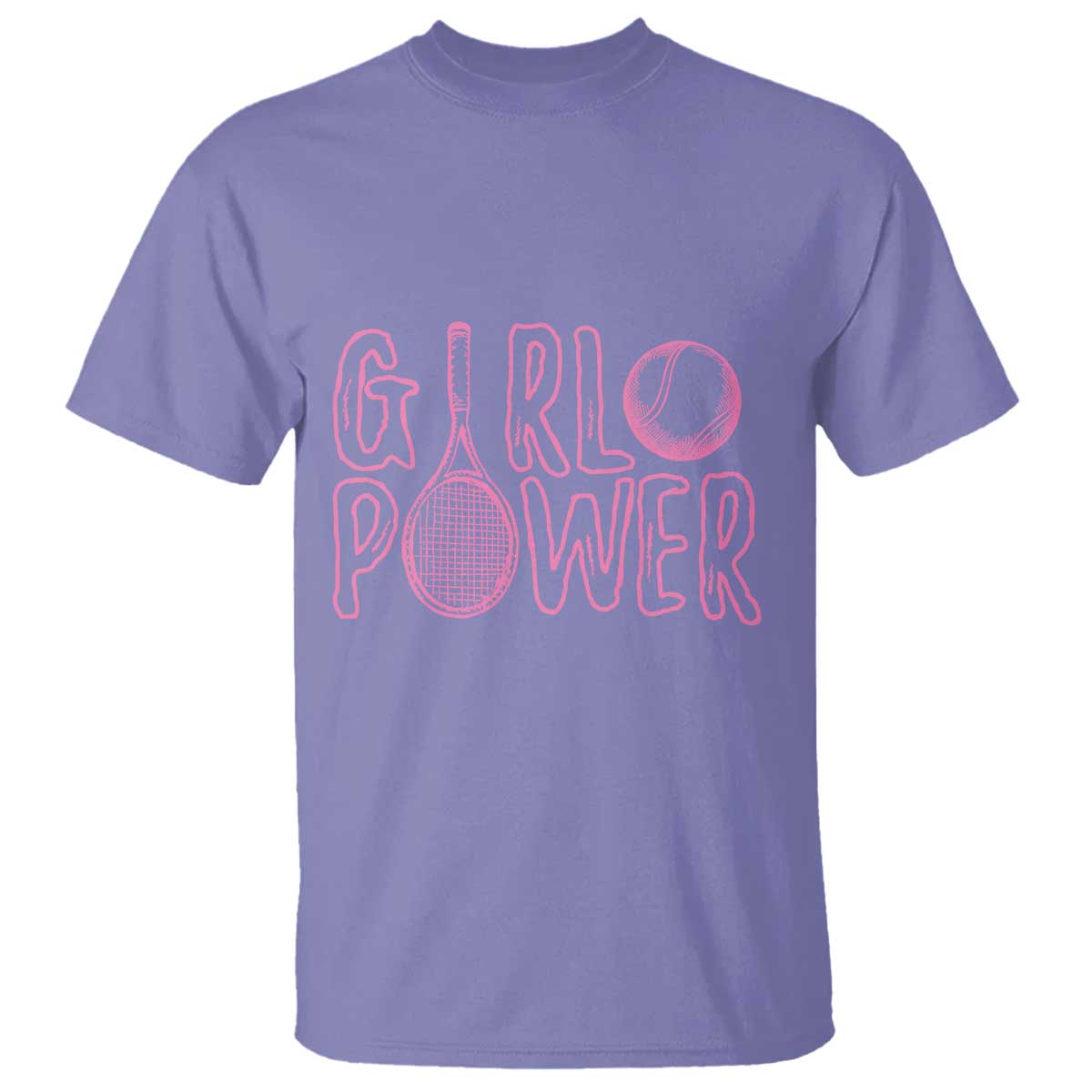Girl Power Tennis Gift T Shirt Feminist Sports Gift TS12 Violet Print Your Wear