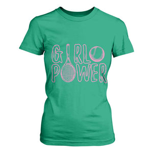 Girl Power Tennis Gift T Shirt For Women Feminist Sports Gift TS12 Irish Green Print Your Wear
