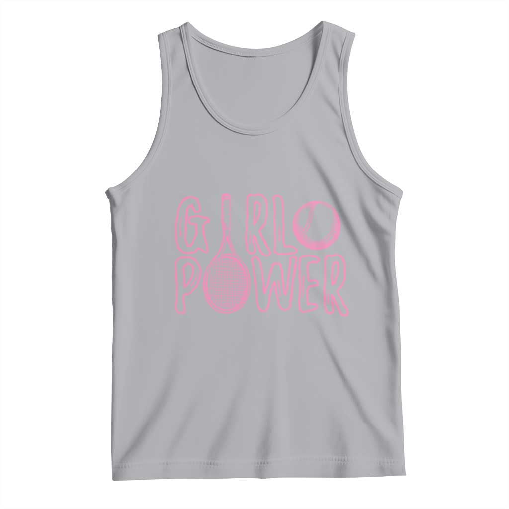 Girl Power Tennis Gift Tank Top Feminist Sports Gift TS12 Athletic Heather Print Your Wear