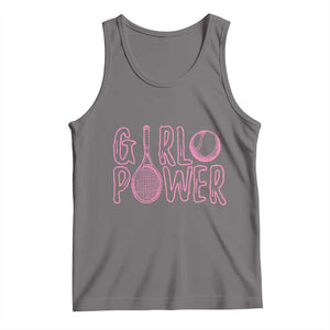 Girl Power Tennis Gift Tank Top Feminist Sports Gift TS12 Deep Heather Print Your Wear