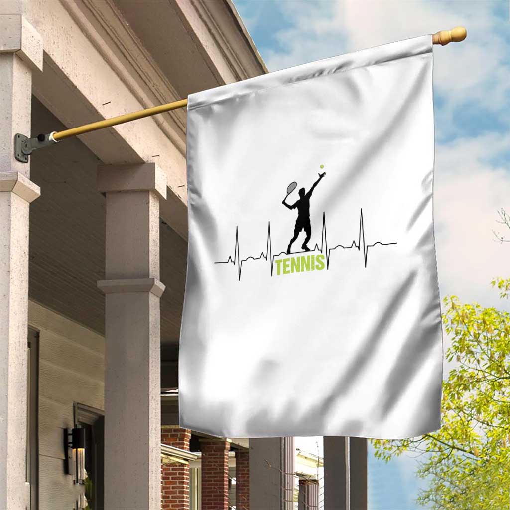 Tennis Lover Heartbeat Garden Flag Sports Player Gift TS12 Print Your Wear