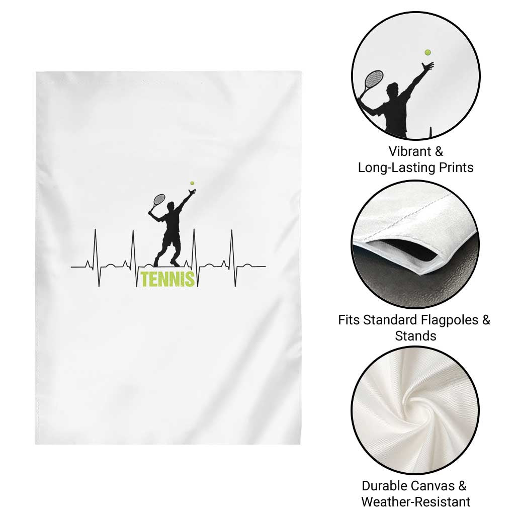 Tennis Lover Heartbeat Garden Flag Sports Player Gift TS12 Print Your Wear