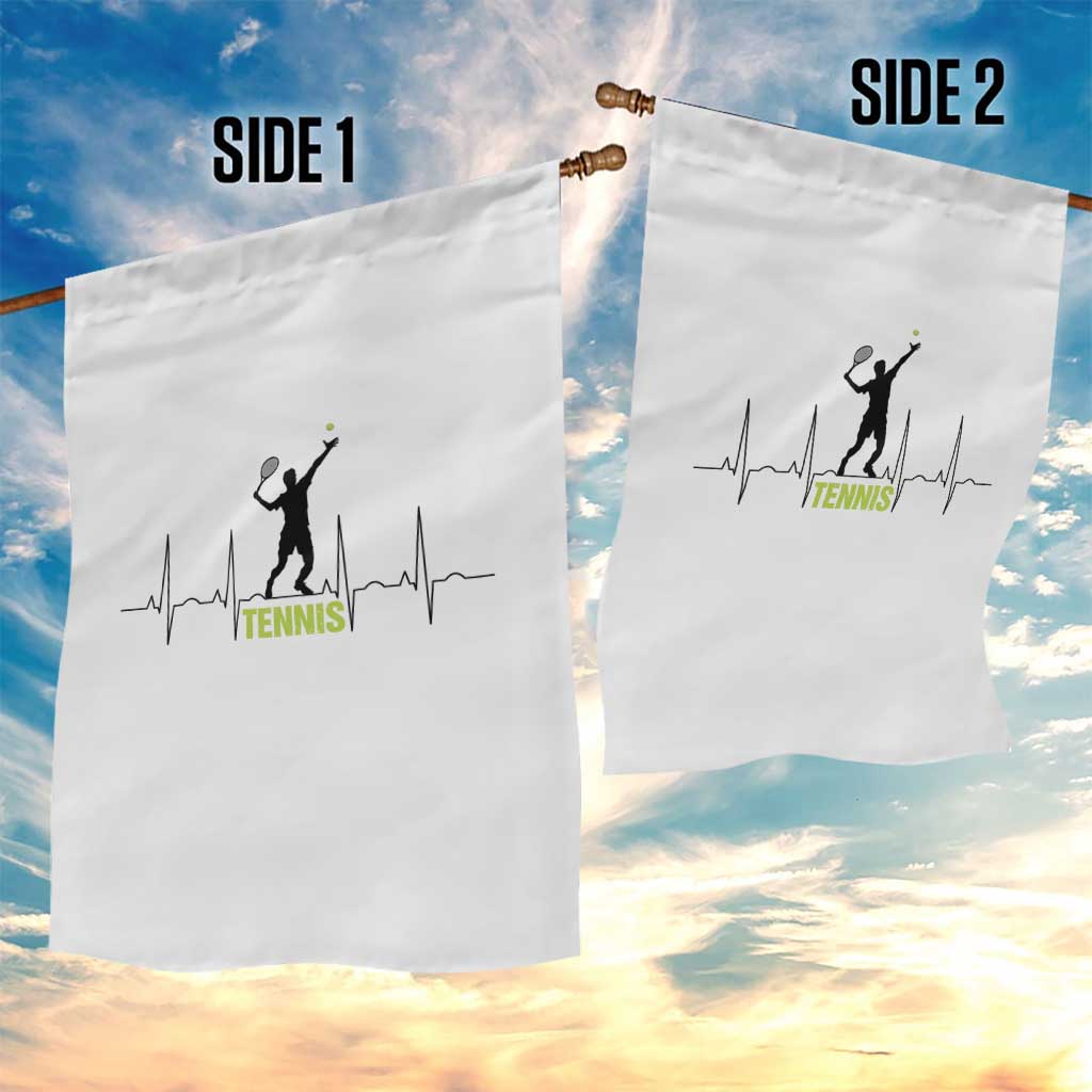 Tennis Lover Heartbeat Garden Flag Sports Player Gift TS12 Print Your Wear