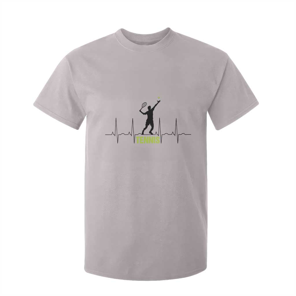 Tennis Lover Heartbeat T Shirt For Kid Sports Player Gift TS12 Ice Gray Print Your Wear