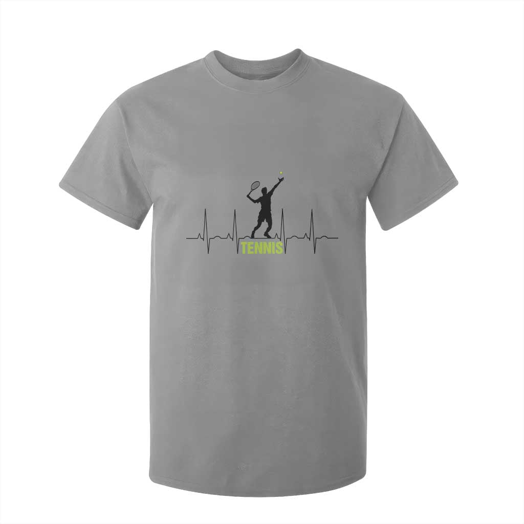 Tennis Lover Heartbeat T Shirt For Kid Sports Player Gift TS12 Sport Gray Print Your Wear