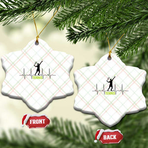 Tennis Lover Heartbeat Ceramic Ornament Sports Player Gift TS12 Print Your Wear