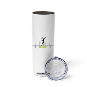 Tennis Lover Heartbeat Skinny Tumbler Sports Player Gift TS12 Print Your Wear