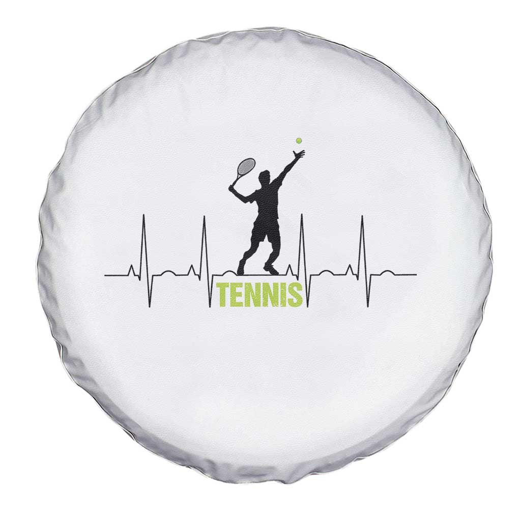 Tennis Lover Heartbeat Spare Tire Cover Sports Player Gift TS12 Print Your Wear