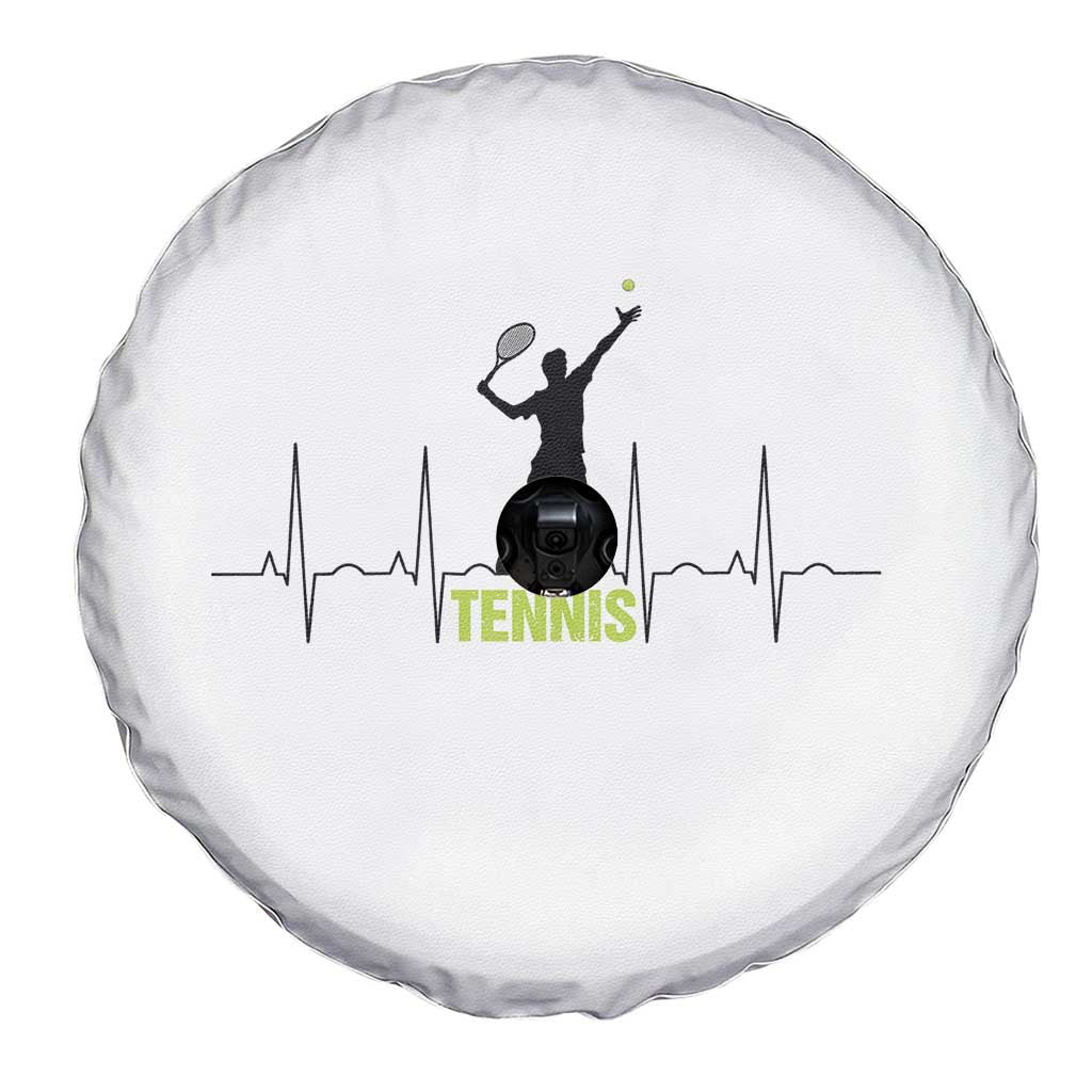 Tennis Lover Heartbeat Spare Tire Cover Sports Player Gift TS12 Print Your Wear