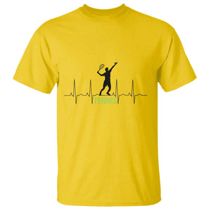 Tennis Lover Heartbeat T Shirt Sports Player Gift TS12 Daisy Print Your Wear