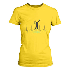 Tennis Lover Heartbeat T Shirt For Women Sports Player Gift TS12 Daisy Print Your Wear