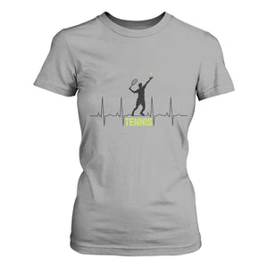 Tennis Lover Heartbeat T Shirt For Women Sports Player Gift TS12 Sport Gray Print Your Wear