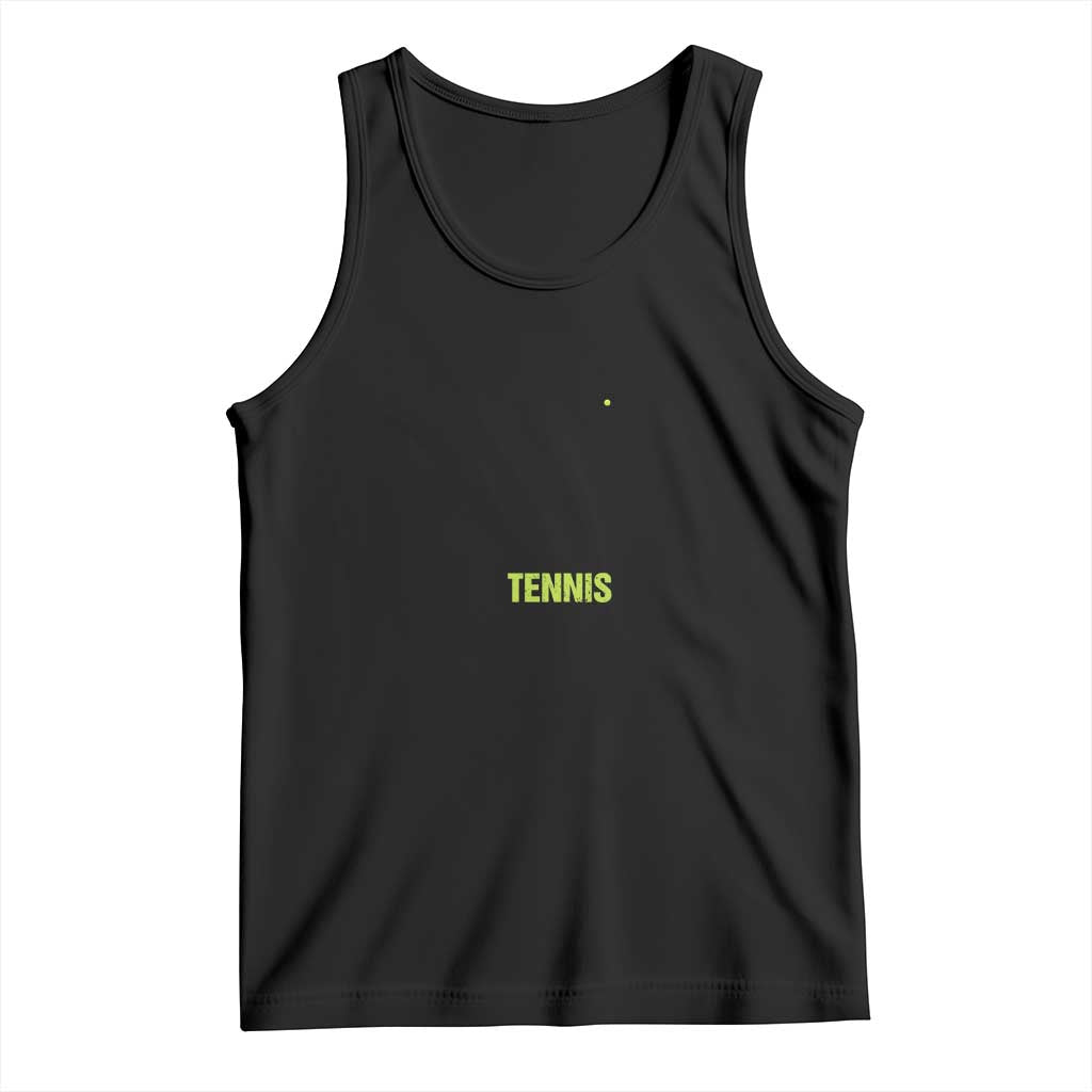 Tennis Lover Heartbeat Tank Top Sports Player Gift TS12 Black Print Your Wear