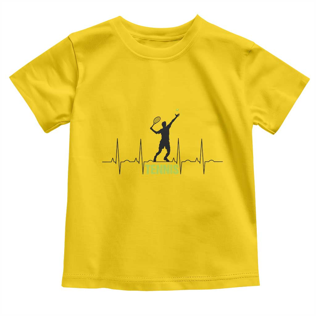 Tennis Lover Heartbeat Toddler T Shirt Sports Player Gift TS12 Daisy Print Your Wear
