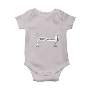 Funny Pickleball Tennis Racket Baby Onesie I Am Your Pickle Father TS12 Ice Gray Print Your Wear